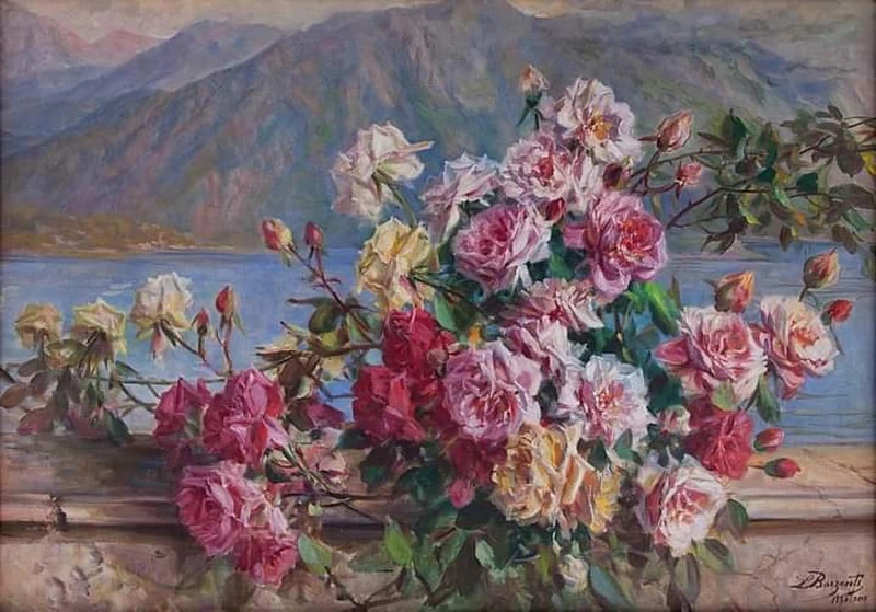 Paesaggio lagunare con fiori 1